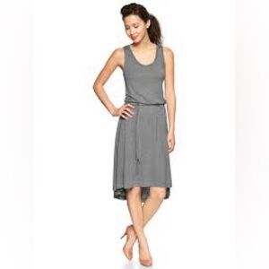 GAP Hi Lo scoop neck dress heather gray